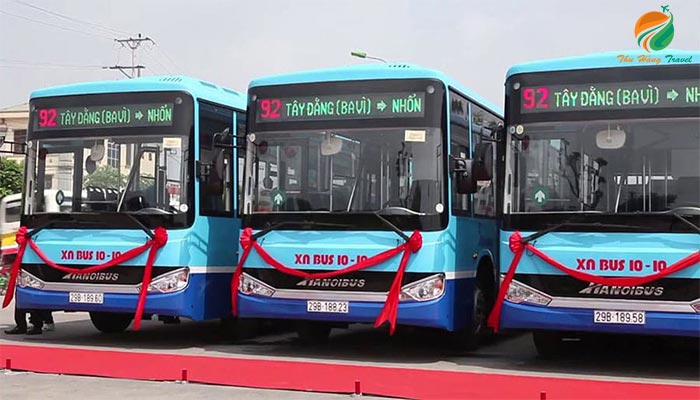 Nhiều chuyến xe buýt đi Ba Vì được mở ra phụ vụ du khách