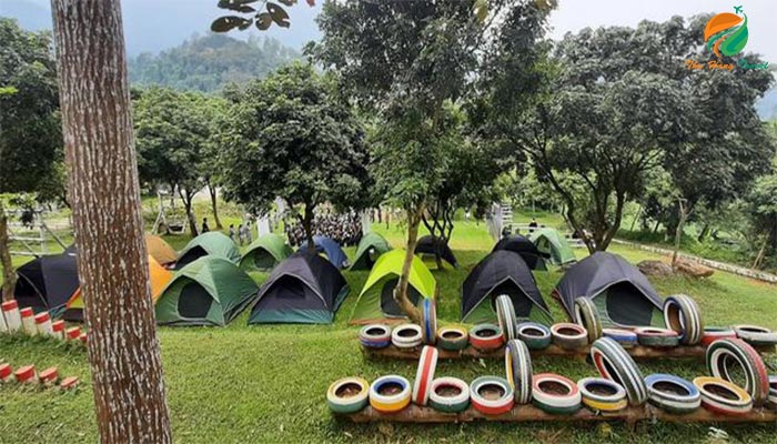 Không gian cắm trại ở khu du lịch