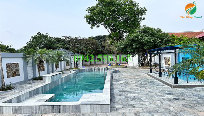Bể bơi Hương Ly Villa - top 8 homestay villa cực chất tại Ba Vì