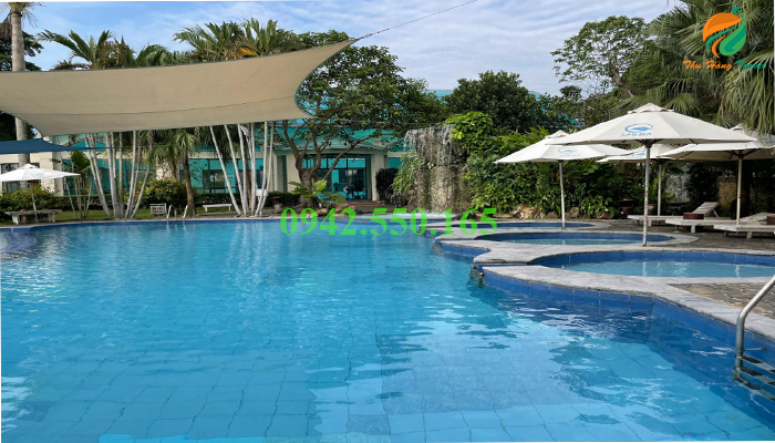 Tắm khoáng Tản Đà Spa Resort điểm du lịch Ba Vì mùa thu