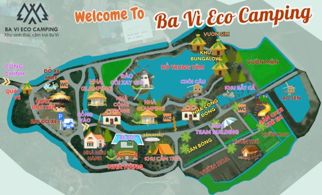 bản đồ Ba Vì eco camping
