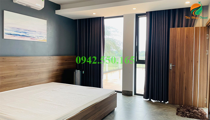 Phòng nghỉ 1 giường villa ba vì giá rẻ