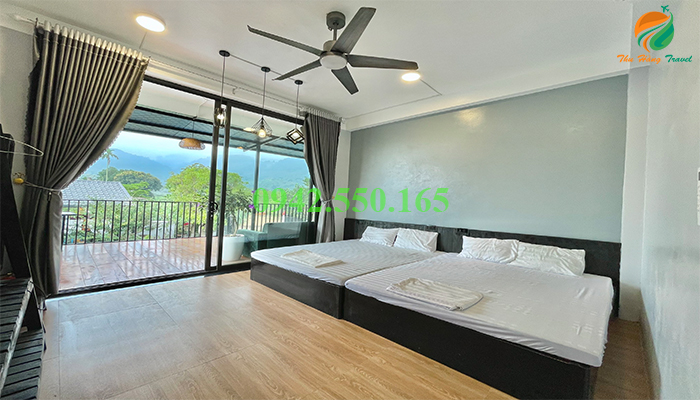 Phòng nghỉ 2 giường villa T House